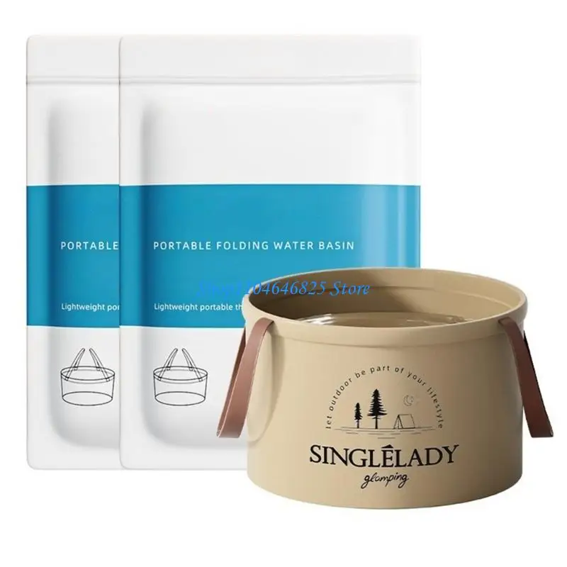 

Folding Laundry Tub 12L Capacity Travel Basin For Camping Household Cleaning