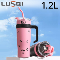 LUSQI 1200ML With Handle Outdoor Travel Stainless Steel Insulated Kettle Coffee Tea Drink Insulation Special