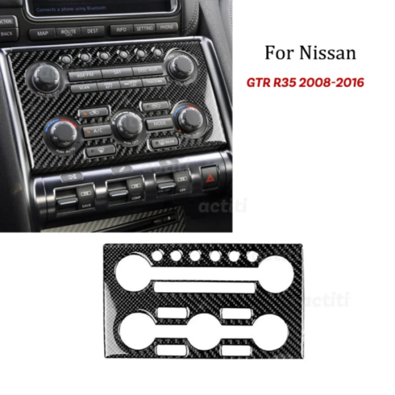 

A+ Carbon Fiber Air Conditioning Panel Radio Button Frame Trim For Nissan GTR R35