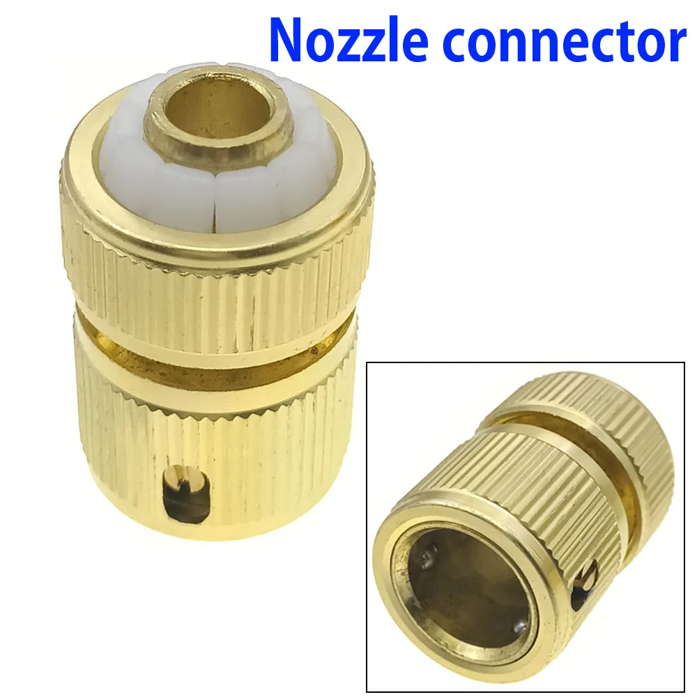 Adjustable Spray Gun Nozzle Connection Water Gun Brass High Pressure Direct Spray Quick Connector Home Hose Adjustable Pressure