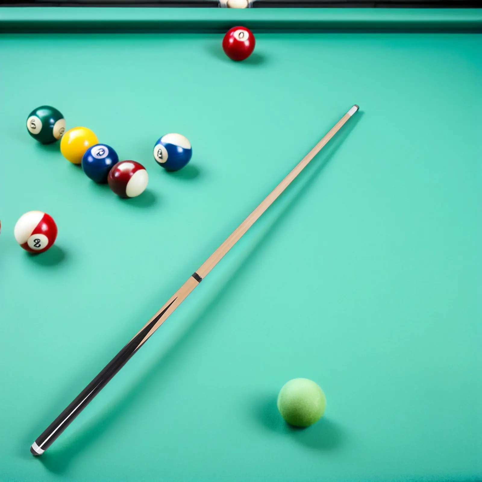 

Portable Pool Cue Stick Detachable Lightweight Wood Short Billiards Cue for Beginners Home Bar Practice