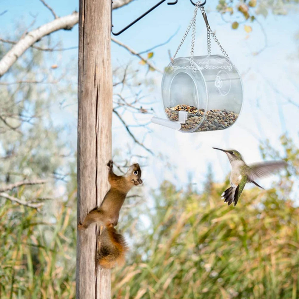 

Clear For Roosting House Swingable Station Strong Viewing Predator Guard Houses Garden Rounded Durable Bird Feeder