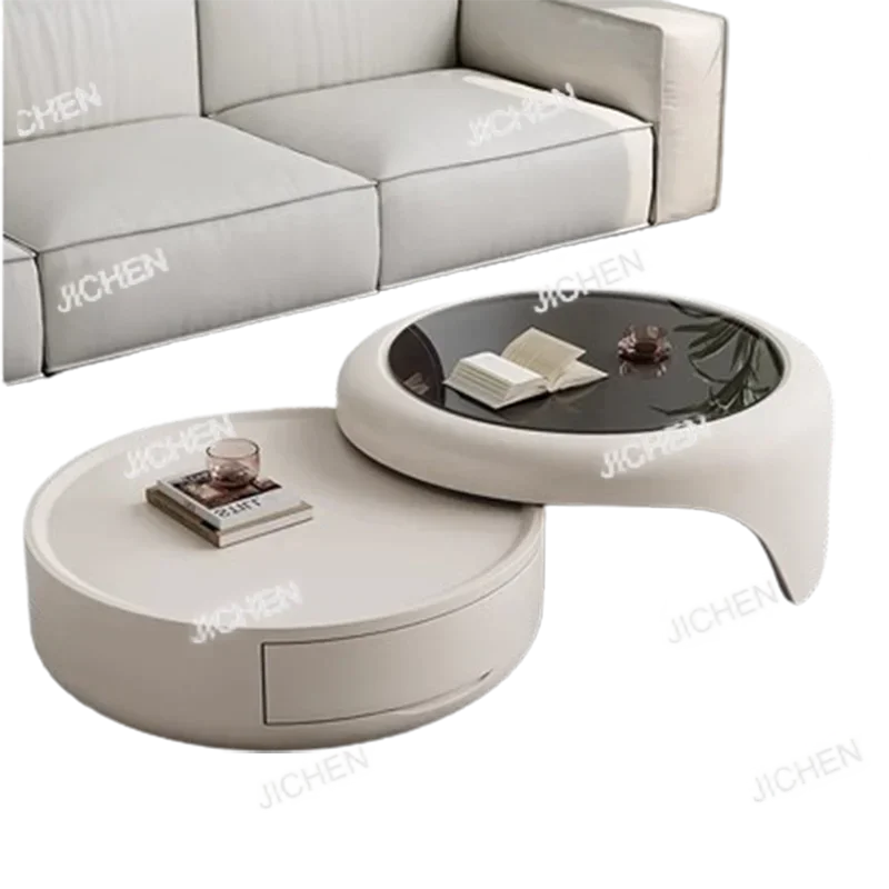 

Прозрачные круглые журнальные столики, дизайнерские журнальные столики для хранения, уникальные современные центральные журнальные столики, пол для гостиной, Mesa Centro, салон, мебель для дома