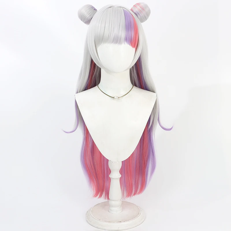NIJISANJI Virtual YouTube Shion Murasaki Murasaki Shion Cosplay Wig Halloween Party Prop Synthetic Hair Heat Resistant Fiber