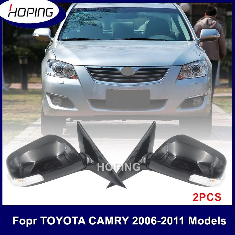 Hoping 2PCS Car Outer Heating Electric Fodling Rearview Door Mirror Assy For TOYOTA CAMRY AURION 2006 2007 2008 2009 2010 2011