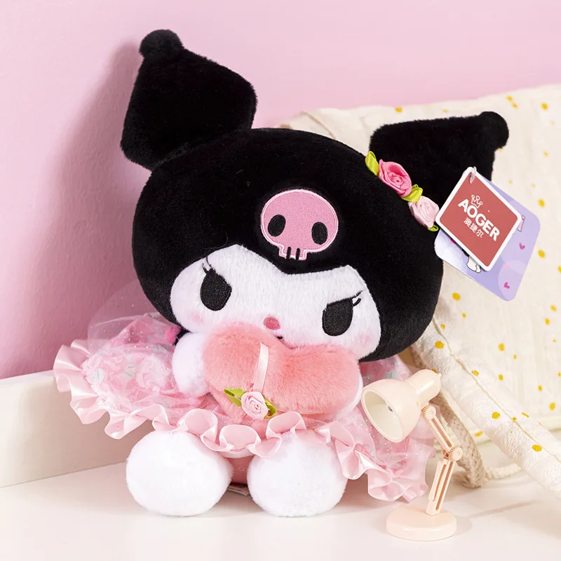Sanrio Kuromi Doll Plush Toys Lovely Kawaii Melody Pillow Cinnamoroll Gift Bedroom Ornaments Sending Off Girlfriend Adolescent