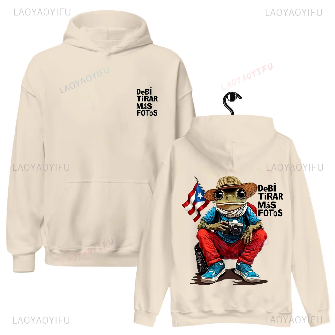 Bad Bunny Album DTMF Print Pullover Mode Losse Hoodie Herfst Winter Warm Mannen Vrouw Trend Straat Sweatshirt met lange mouwen