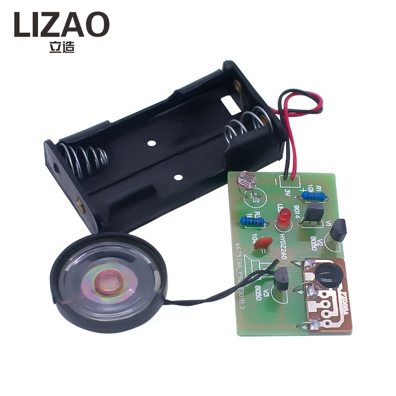 LIZAO DIY Light Control Music Doorbell Electronic Kit SMD Soldering Practice Board for Student Training Learning