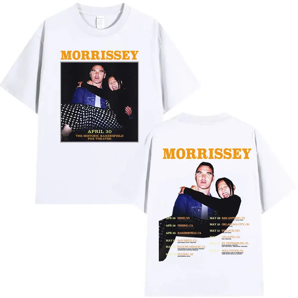 英国バンドモリッシーツアー 2026 グラフィック Tシャツ男性女性原宿ヴィンテージコットン半袖 Tシャツパンクストリート夏