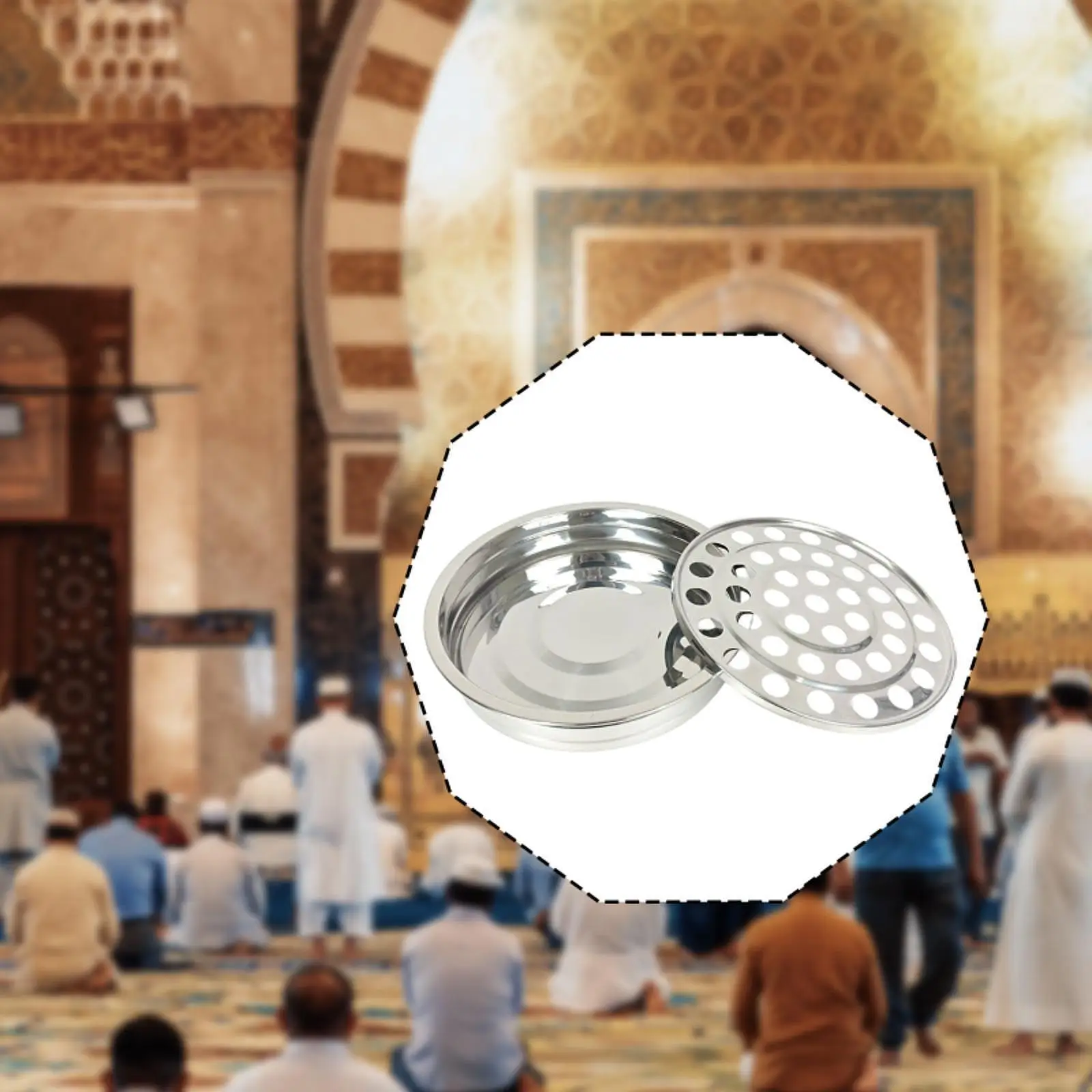 Stainless Steel Church Communion Tray Stackable Multi Cup Plate Serving Tray for Small Gatherings and Ceremonies