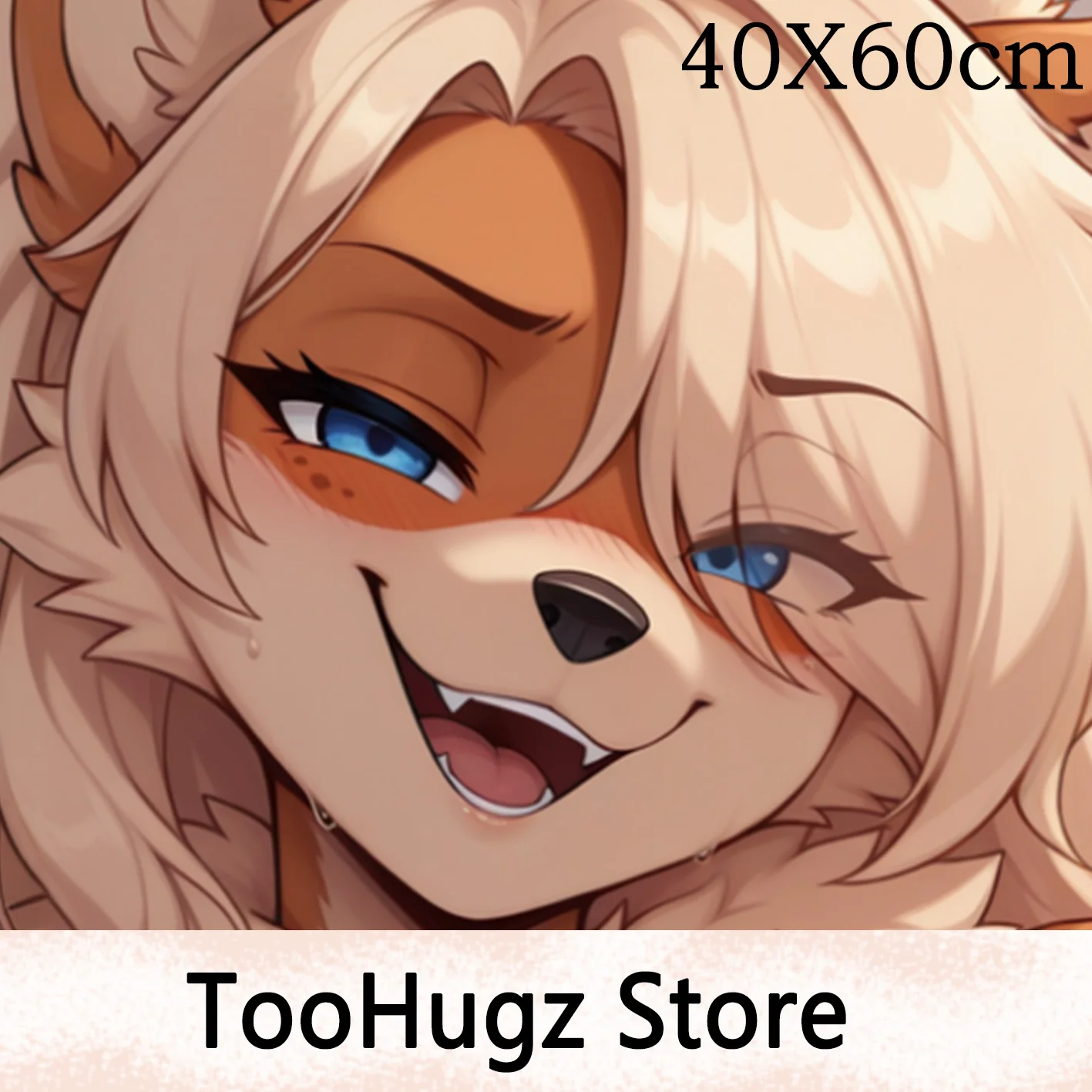 School Break Furry Anime Animal Pillow Cover Anthropomorphic Cartoon Character 40x60cm Sofa Bedding