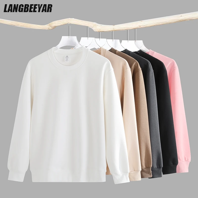 

Top Quality New Brand Casual Fashion No Hood Crewneck SimpleTrendy Pullover Hoodies Loose Fit Sweatshirts Mens Clothes 2025