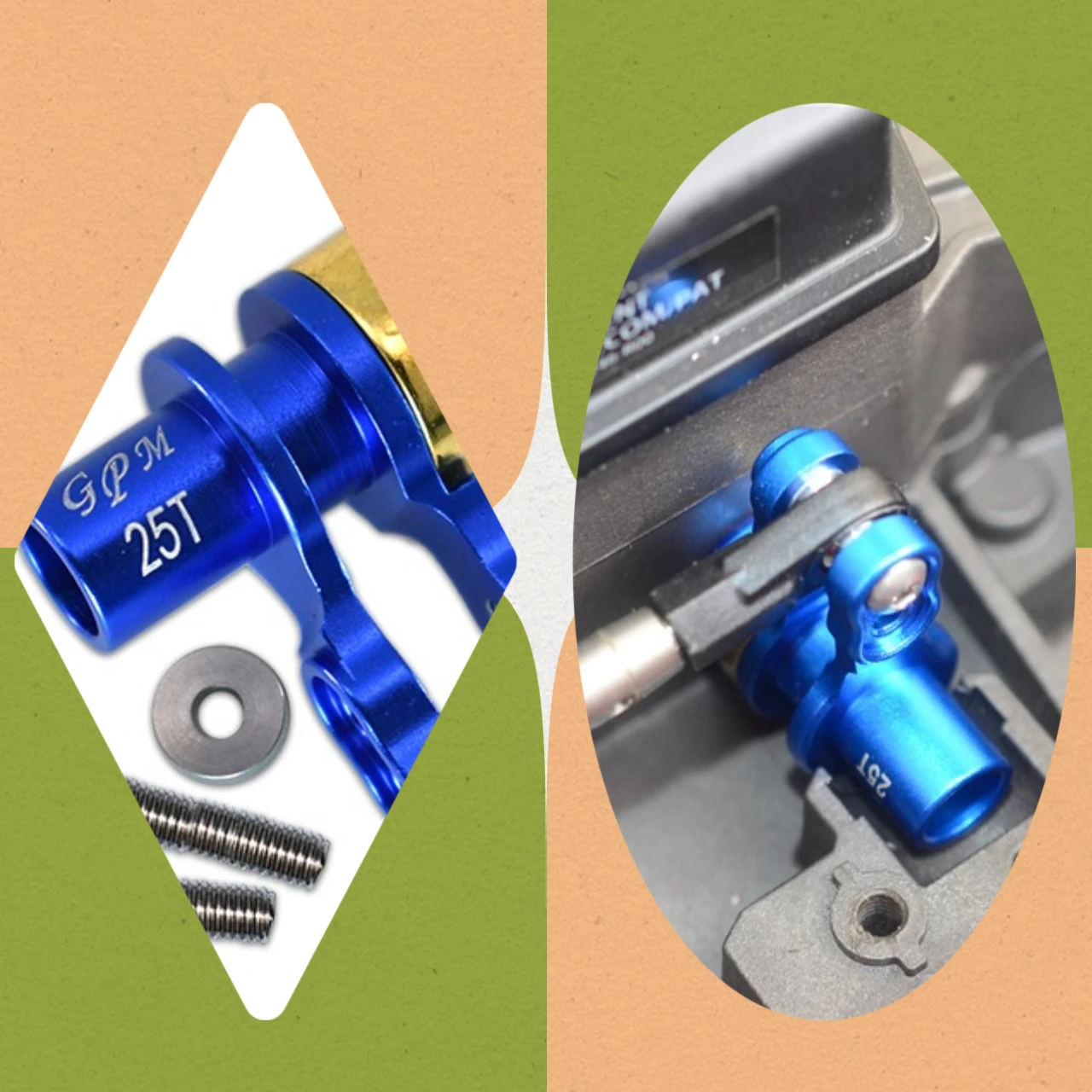 Aluminium 25T servohoorn met ingebouwde veer voor TRAXXAS 1/5 X-Maxx 6S/8S