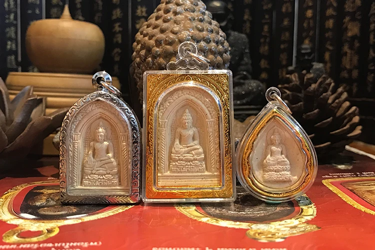 GOOD # Asia Thailand temple Buddha card Pendant Amulet bring fortune LUCK healthy safety Effective