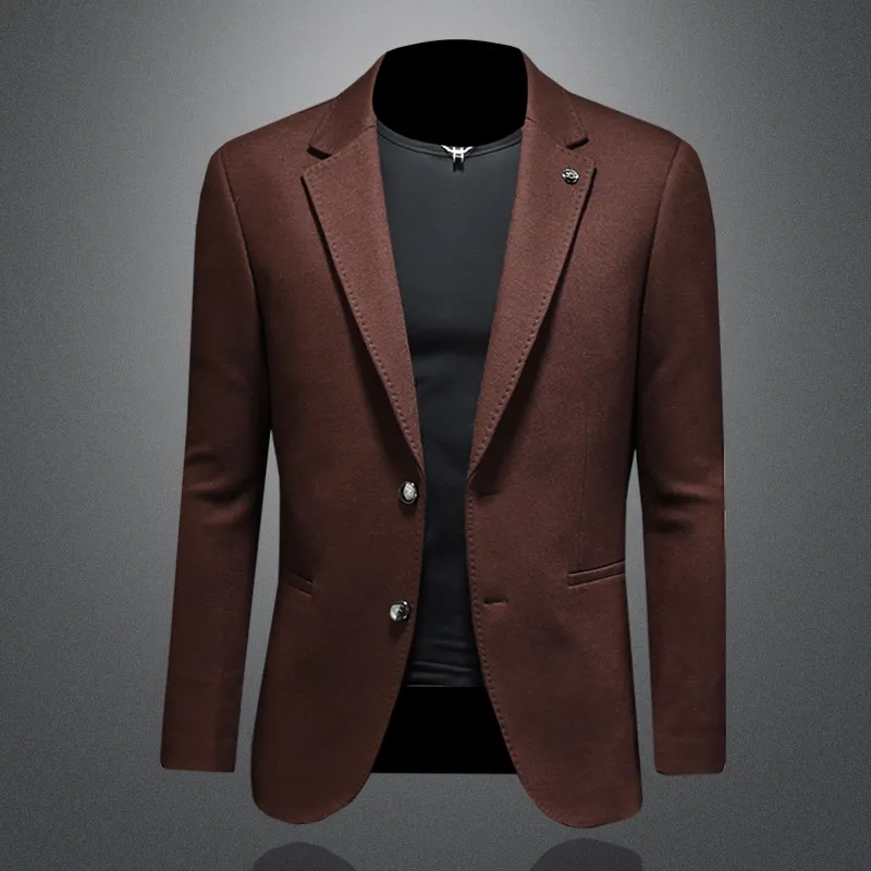 High-Quality Men's Fashionable Casual Versatile Trendy Wool Blend Suit Jacket New Arrival Stylish Comfortable Outerwear