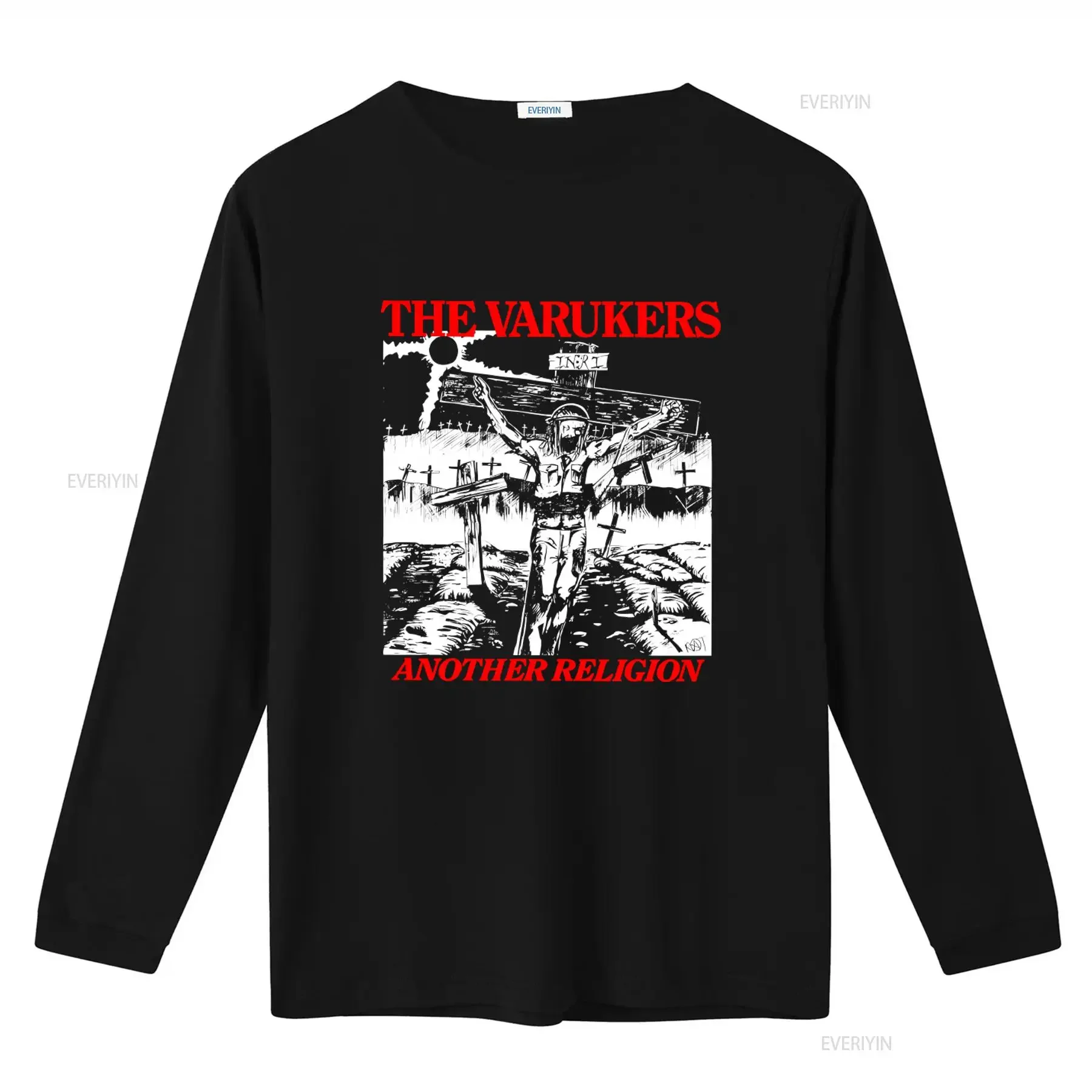The Varukers Another Religion Print T Shirt Brand New Rock Punk Style vintage Washed streetwear Slightly designer clothes