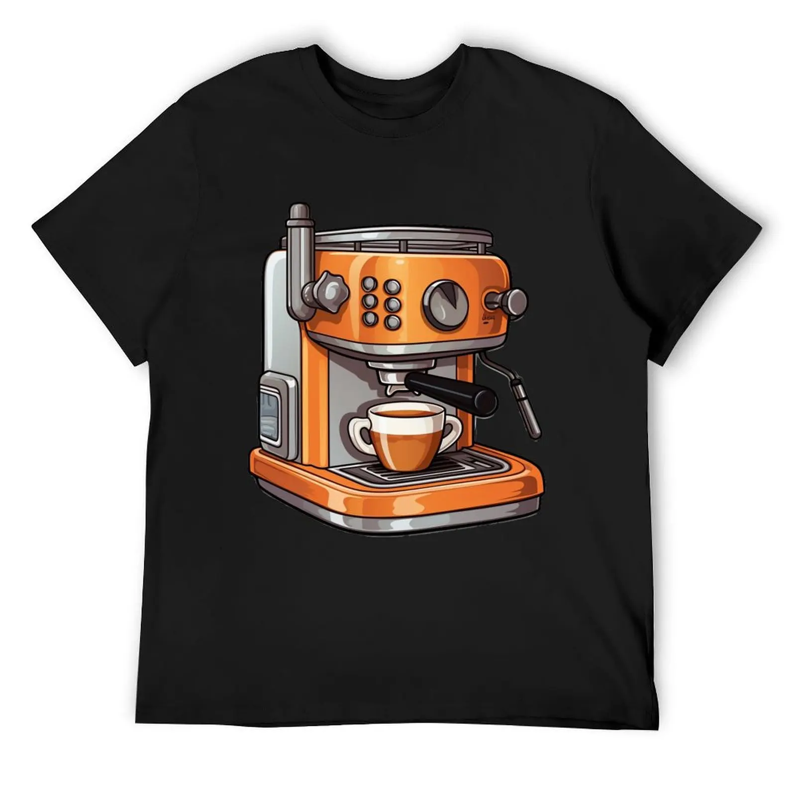 espresso machine T-Shirt customs blue archive mens plain t shirts