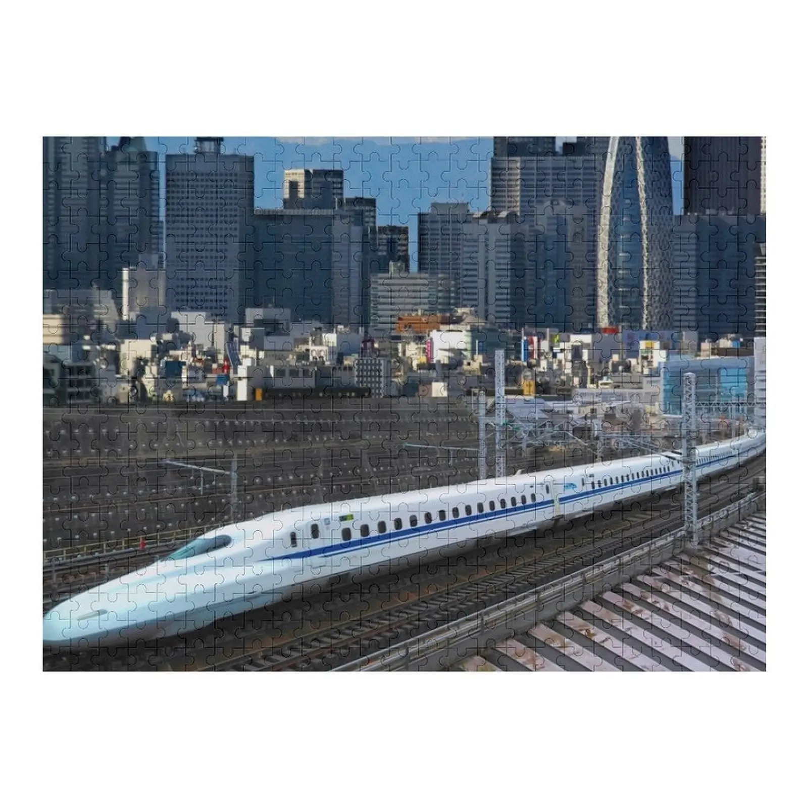 

Mt Fuji and the Shinkansen in Tokyo City, Japan Jigsaw Puzzle Iq Wooden Animal Puzzle