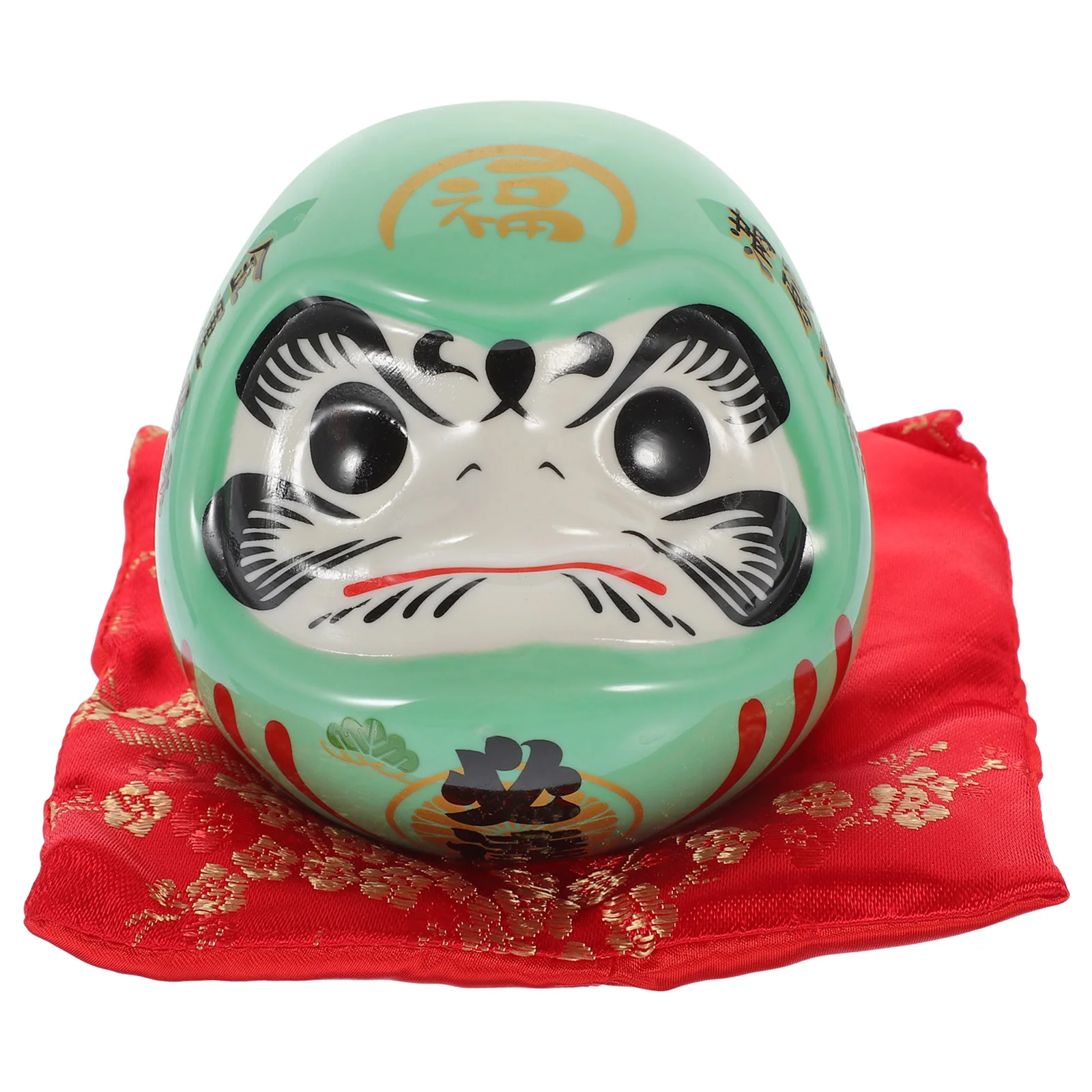 

Japanese Decor Bodhidharma Piggy Bank for Adult Coin Cartoon Banks Green Lovely