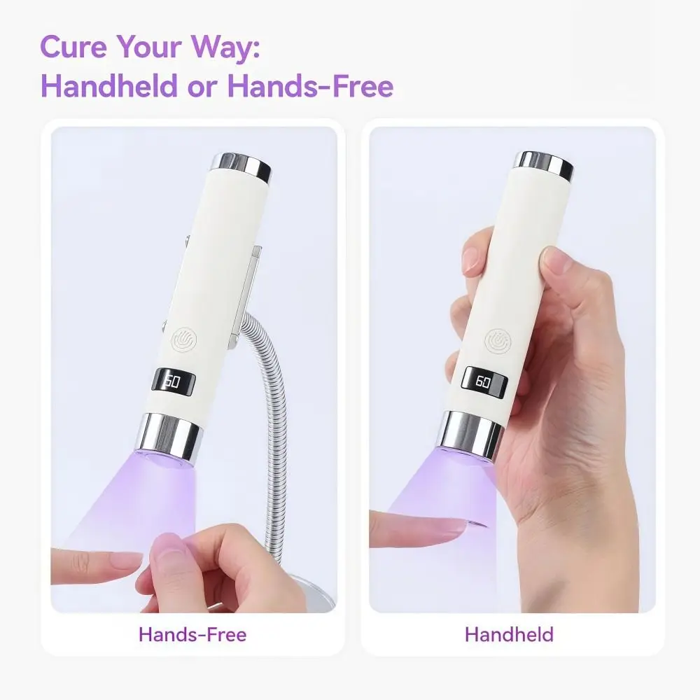 

Auto Sensor Mini UV Nail Lamp Handheld Rechargeable Nail LED Curing Light Fast Curing with Stand Cordless Nail Drying Lamp