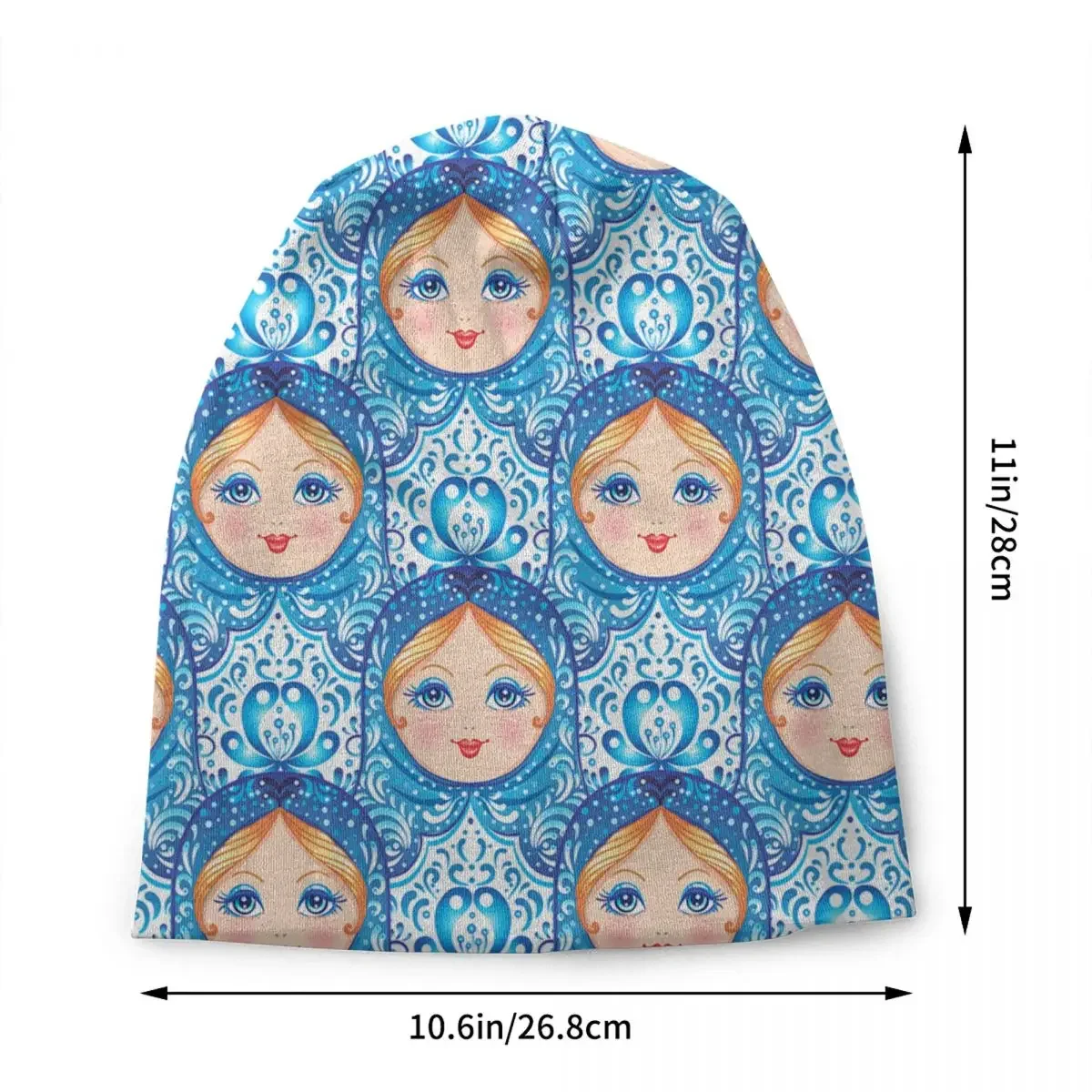 Babushka Matryoshka Russian Doll Bonnet Hat Knit Hats Men Women Fashion Unisex Winter Warm Skullies Beanies Caps