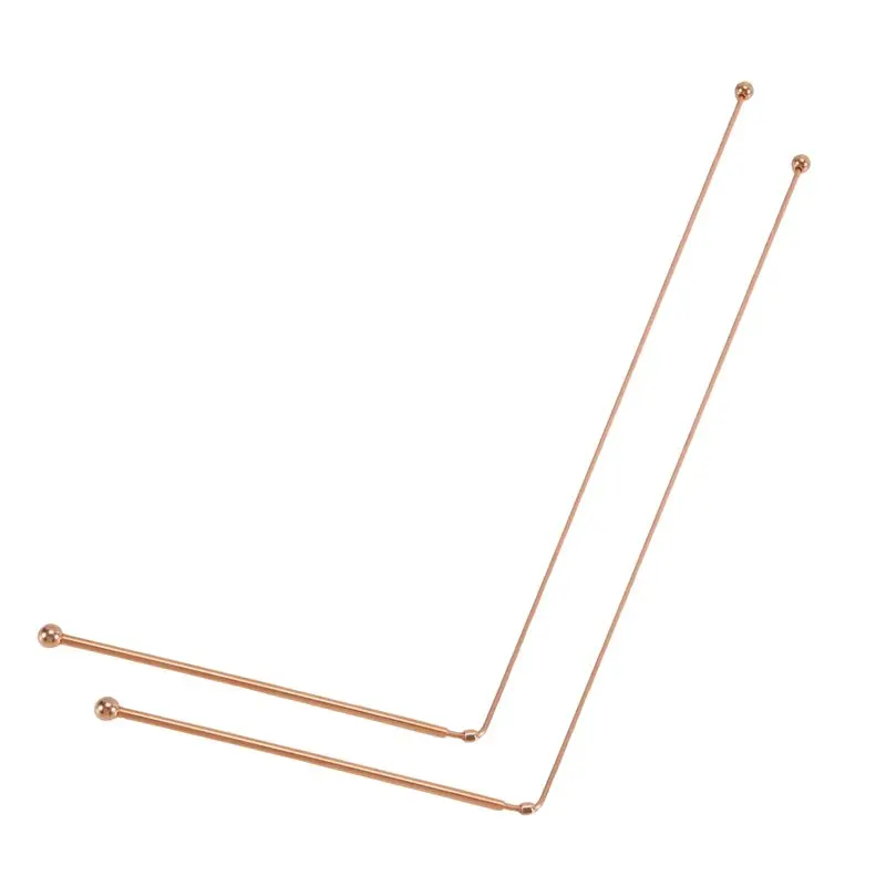 Y50A-2Piece Copper Dowsing Rods Divining Rods Energy Water Witching Detector 99.9% Pure Copper