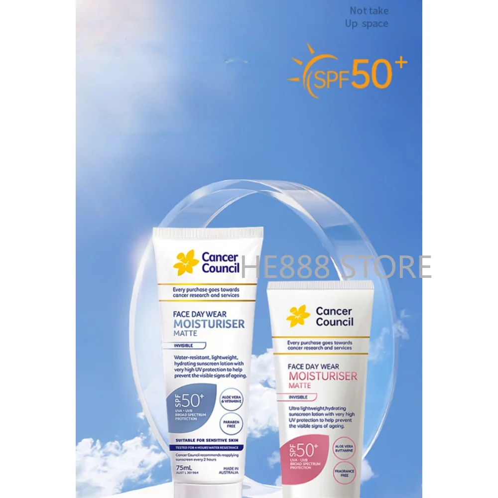 Australia Cancer Council Facial Sunscreen 75ml UV Protection Isolation Primer Cream Refreshing Waterproof Sweatproof Skin Care