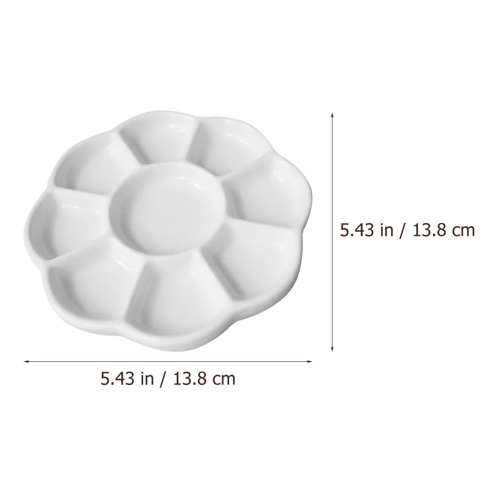 

Large Ceramic Paint Tray Multi-Functional Pigment Plate for Color Mixing Watercolor Painting Plates Ink Dish Art Supplies