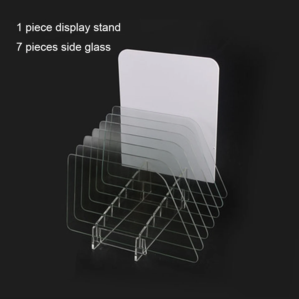 Automotive Window Film Display Kit - 7-Piece Windshield Glass Panel Set with Stand for Tint Heat Rejection Testing & Demo MO-647