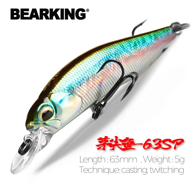 BEARKING 63mm 5g Hot SP fishing lures professional UV colors minnow Magnet weight system wobbler crankbait Fishing accessories