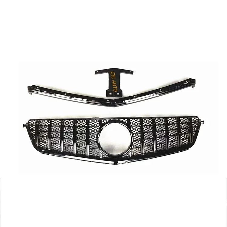 Facelift GT R style Front Bumper Grille with black mesh For Mercedes Benz C Class W204 C63 Original car 2008 2010 2014