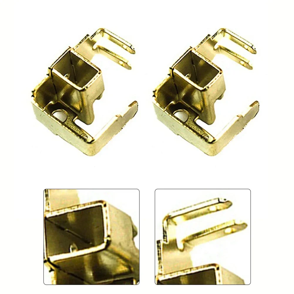 2pcs 앵글 그라인더 부품 Bosch GWS6-100 용 카본 브러쉬 홀더 세트 24x15x18mm 골드 전동 공구 부품 액세서리