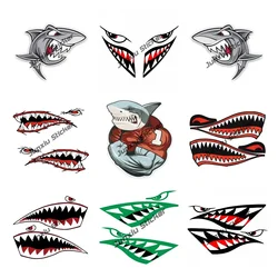 grand requin blanc dessin animé Graffiti voiture autocollants style pour pare-chocs couverture rayures décalcomanie décoration accessoires KK13cm