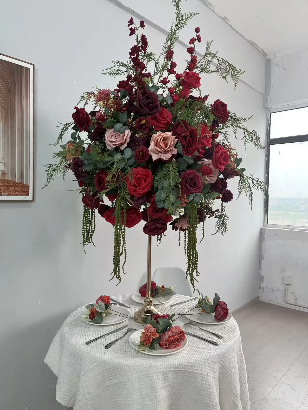 Maßgefertigte 60CM Große Seiden-Rosenkugel Künstliche Pomander-Kugel für Hochzeitsempfänge, Tischdekoration, Ladenpräsentation, Großhandel Blumen-Requisite – Detail 5