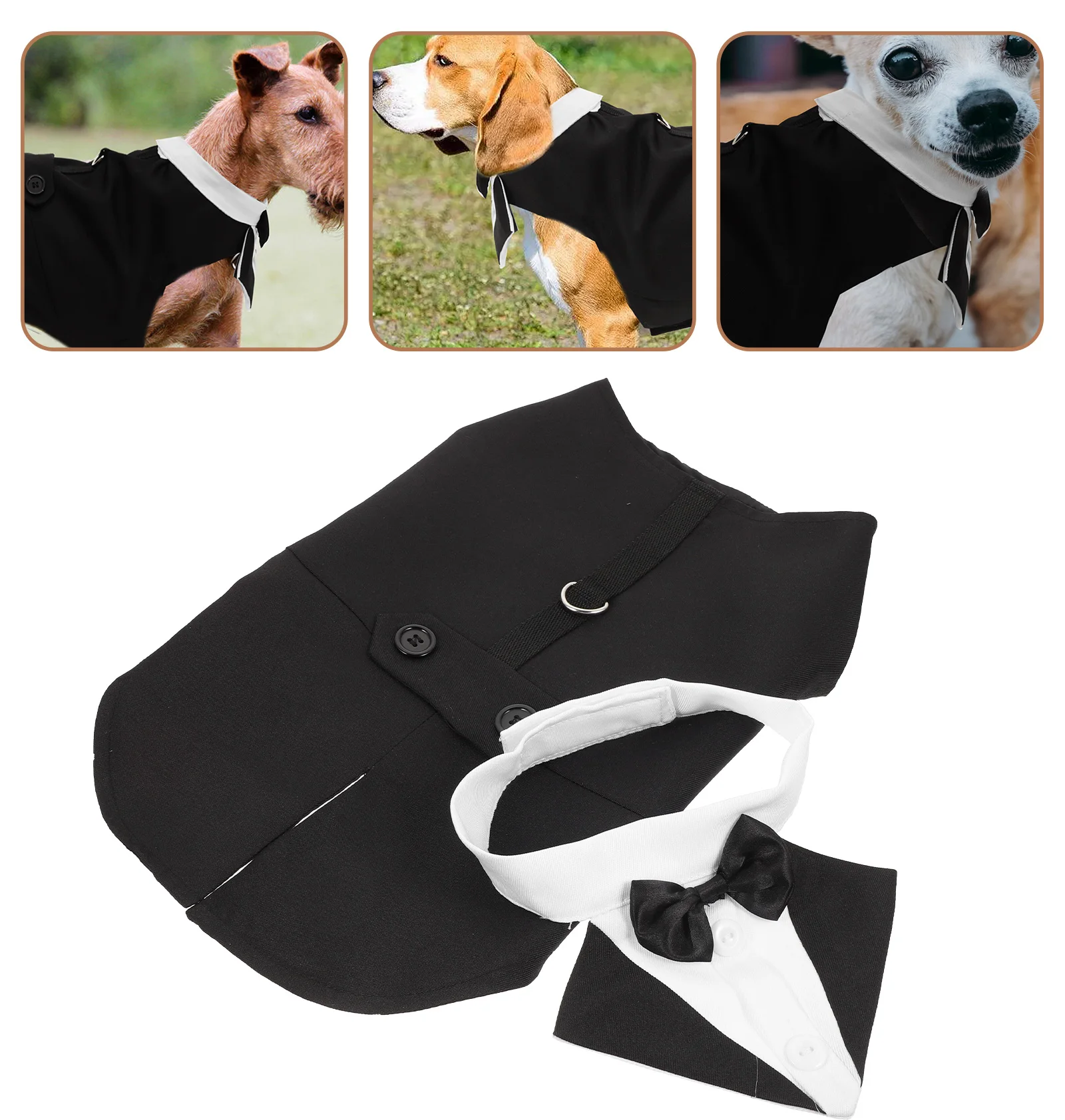 

Dog Wedding Bandana Tuxedo Suit Small Clothes Bow Ties for Dogs Cotton Doggy Bride