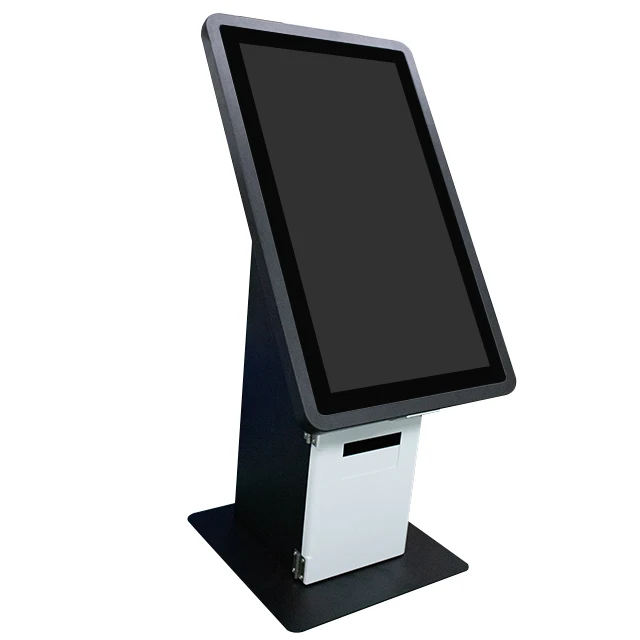 

Android OS 15.6 21.5 24 27 touch self payment kiosk ordering kiosk self service POS system with POS terminal and 80mm printer