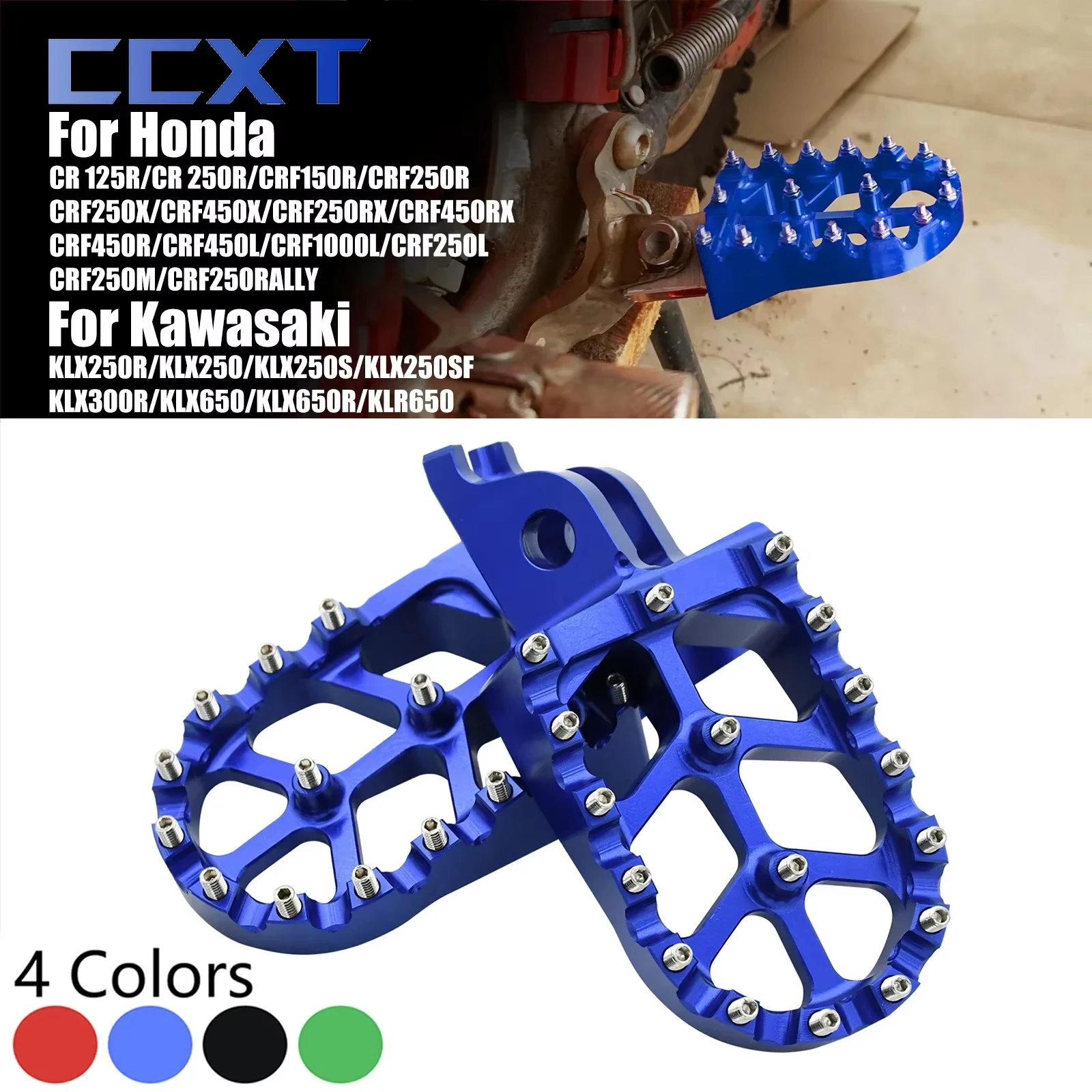 

Подножки CNC для Honda CRF 250X 450X 250R 450R 1000L и Kawasaki KX250 KX450 KX250X KX450X KX250F KX450F