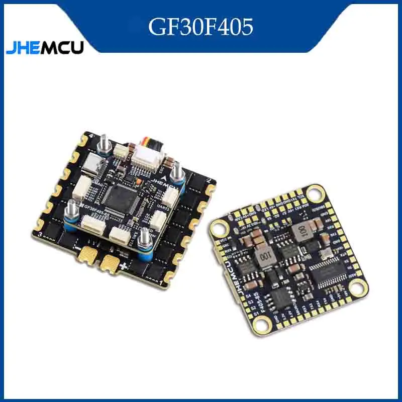 

JHEMCU GF30F405 Контроллер полета ICM42688P с 90A/110A ESC 3-8S Lipo для FPV Дрон дальнего действия RC Инструменты