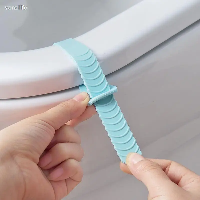 2pcs/vanzlife Household toilet cover silicone toilet cover cover adjustable squat toilet cover toilet handle - Image 3