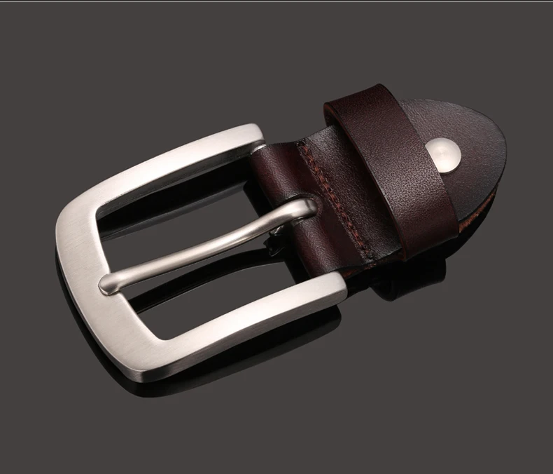 New Belt Buckle Needle Buckle Stainless Steel Men\'s First Layer Cowhide Belt Manual Steel Buckle 3.8-4.0cm Belt Accessories