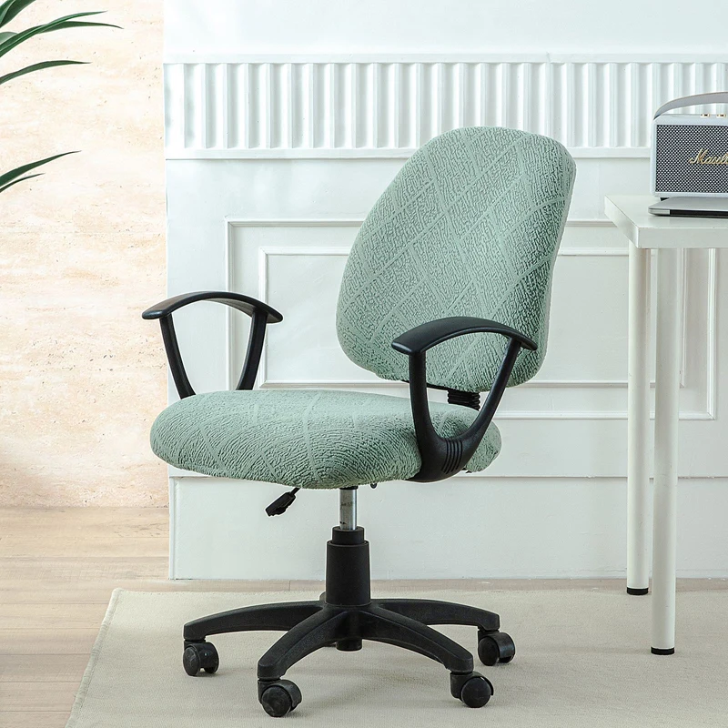 

Jacquard Computer Office Chair Covers Stretchable Dustproof Retractable Office Chair Cover Rotating Office Chair Slipcover New
