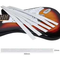 Juego completo de herramientas Luthier, barra niveladora de traste de cuello de guitarra con 6 papel de lija autoadhesivo, pulido preciso de 120-1000 granos