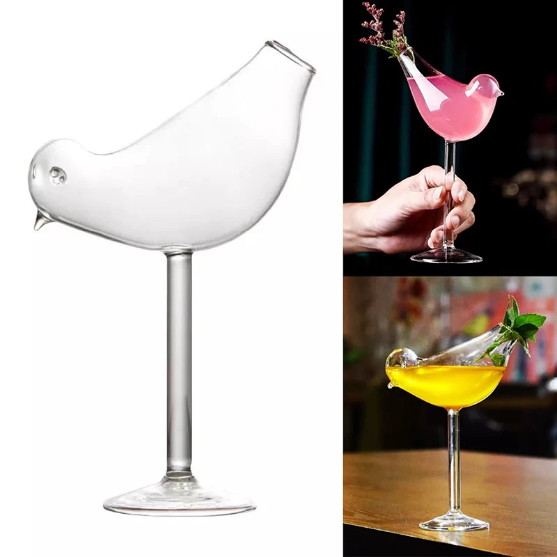 150ml Bird Champagne Glass Creative Molecular Smoked Cocktail Goblet Glasses Party Bar Drinking Cup Wine Juice Cup New