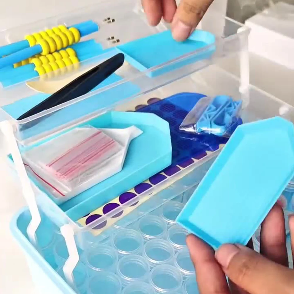 

Diamond Painting Accessories Suitcase Pen Tips Single Placer Organizer Briefcase Beads Storage Box Bag Clearance Tools New Gag