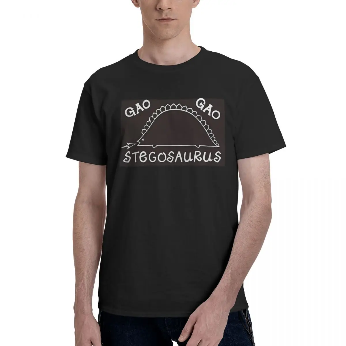 

Gao Gao Stegosaurus, повседневная дышащая удобная футболка из 100% хлопка, новые подарки и футболки, мужская футболка