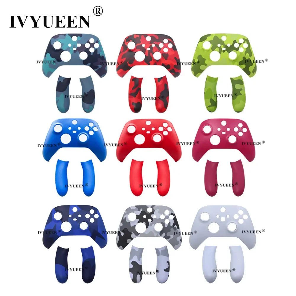 IVYUEEN Replacement Front Housing Shell for Xbox Series S X Controller Custom Cover Faceplate Back Side Rails Mineral Camo Case