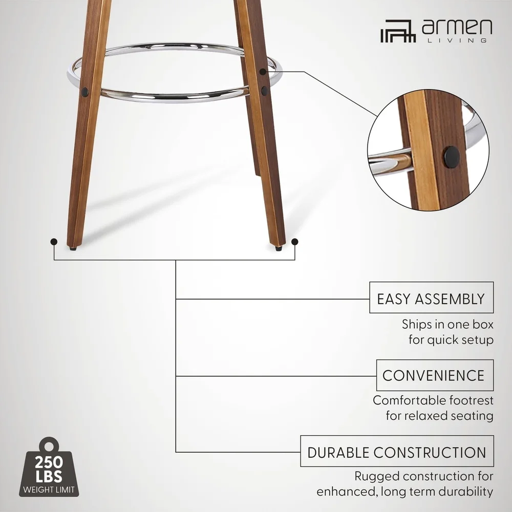 Taburete giratorio de piel sintética con Base de madera, rotación de 360 grados, asientos cómodos, cocina, Bar, comedor