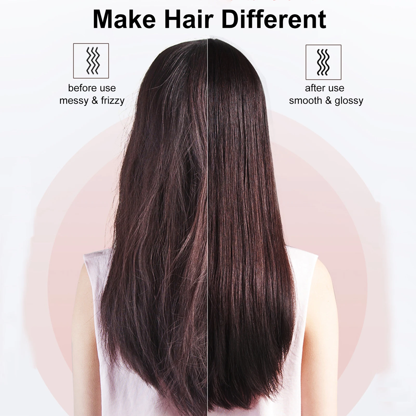 Electric Hot Comb Straight Hair Straightener Comb Straightening Brush Negative Ion Multifunctional Anti-Scalding Styling Tool