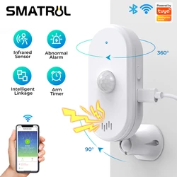 SMATRUL Tuya Sensor de movimiento inteligente Wifi Pir Usb, sistema de seguridad para el hogar, Detector, alarma, aplicación de Control remoto, sincronización, armado