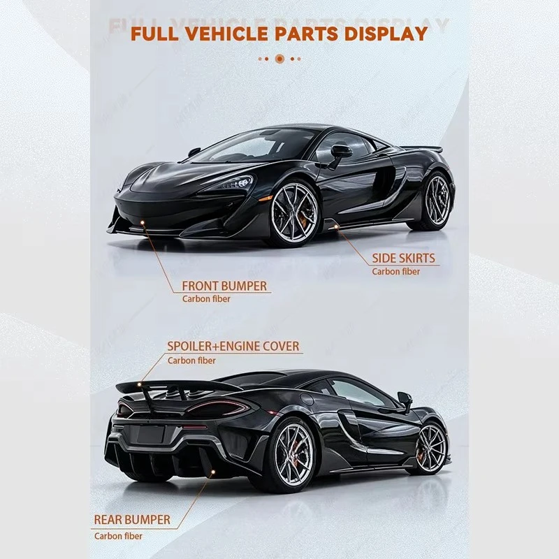 Tuning Dry Carbon Fiber Conversation Body Kit for Mclaren 540c/570s Automotive Facelift  600lt Style Car Accessories Car MOD